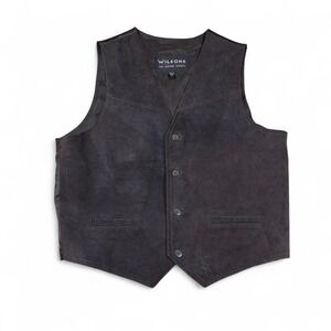 Wilsons Leather Vest Mens Medium Brown Suede Western Biker Classic